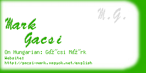 mark gacsi business card